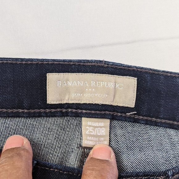 Banana Republic Dark Wash Slim Boot Cut Blue Jeans - Picture 5 of 9